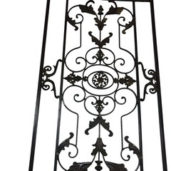 Wrought Iron Rectangular Rustic Wall Decor Scroll Design 39 in x 19.5 in