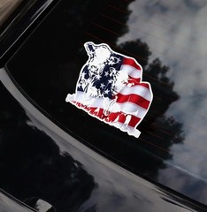 BEEF FARMER RANCH US FLAG 6” Inch Cow Bull Calf Cattle Steer Vinyl Decal Sticker