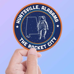 Rocket City Huntsville Alabama Sticker – Cool Southern Decal for Laptop