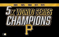 Pittsburgh Pirates 5X World Series Champions Sticker *NEW* Measures 5″ x 3″