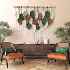 Versatile Bohemian Decor – Large Handcrafted Macrame Wall Art 39»W x 29.5»L