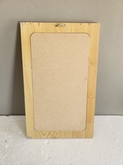 4 Paneled Wood Framed Accent Mirror • 19″×12″