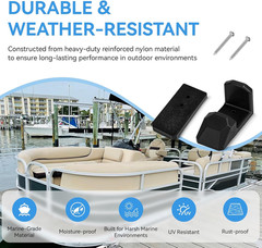 Pontoon Boat Floor-Mounted Gate Stopper for Secure Door Positioning, Black