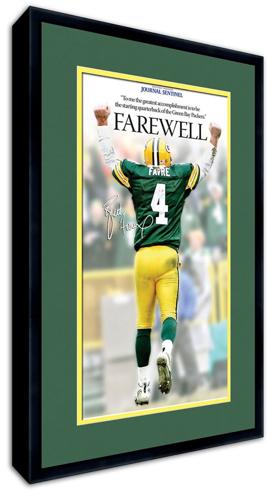 11×22 Newspaper Frame With Green and Yellow Double Mat
