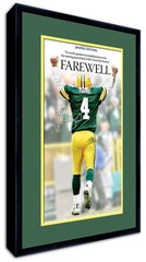 11×22 Newspaper Frame With Green and Yellow Double Mat