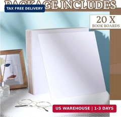 20 Pcs Book Board, Binders Board Chipboard Designer Bookboard Kraft Heavy Duty C