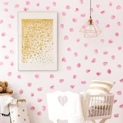 Outus 500 Pieces Irregular Polka Dots Wall Decal Bedroom Home Decoration (Pink)