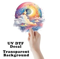Magic Eclipse UV DTF Transparent Sticker / Decal