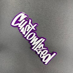 1X Custom Graffiti Font Acrylic Emblem Personalized Multicolor Car text Badge