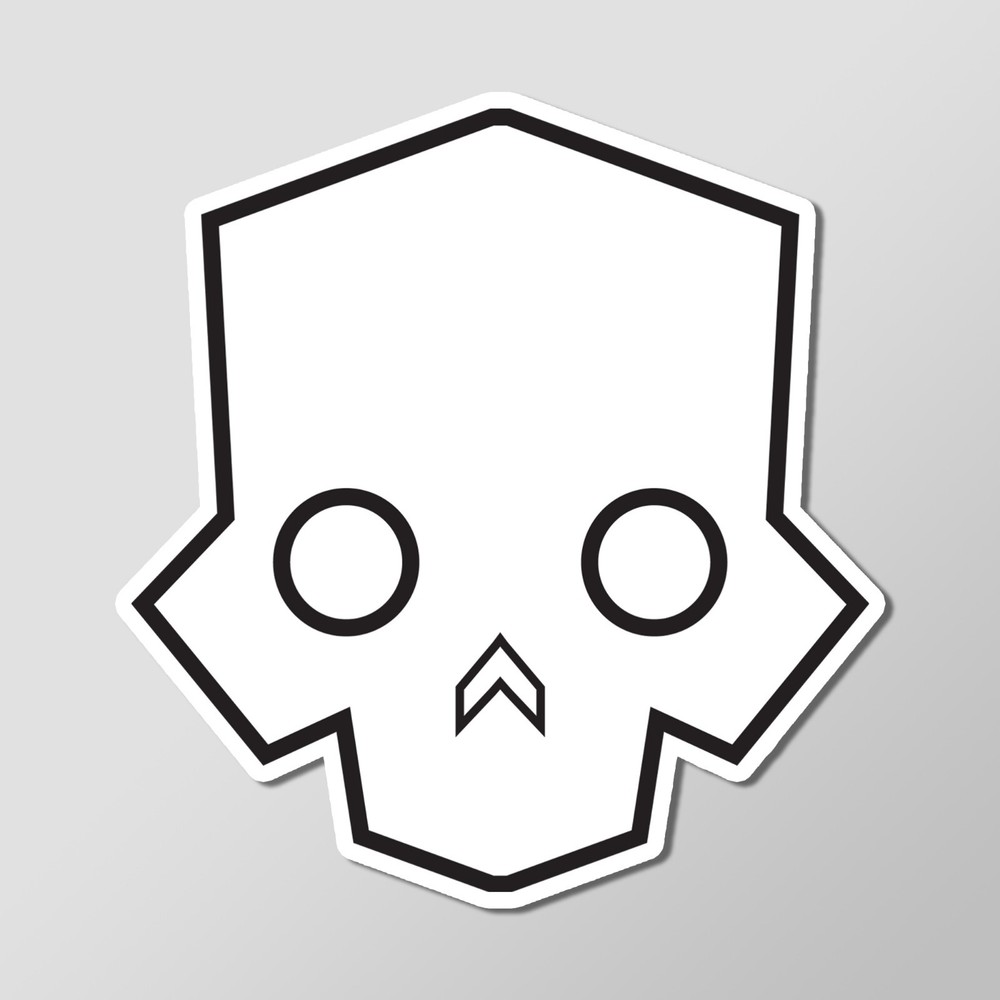 Helldivers Skull Logo – Video Games – Laptop Sticker Vinyl 3″ Width