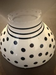 Anthropologie Blushing Face Pot Planter Tall Girl Vase Polka Dots 11 Inches Tall