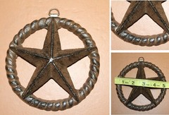 Barn Star Plaques for DIY Rustic Woodworking Projects, Metal – 4 7/8 inch – W-26