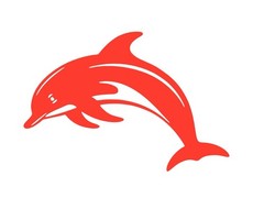Dolphin design #2 Decal for car Windows Laptops most Smooth Surfaces
