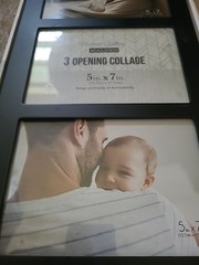 Malden 3 Opening 5″ X 7″ Black Frame Vertical Or Horizontal NEW