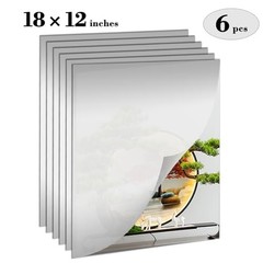 PCS Wall Mirror Tiles, Upgrade Shatterproof Self-Adhesive Full Length Mirror 6