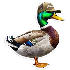 Egg Hunter Duck – Vinyl Decal Sticker – Car Window Laptop – #1643