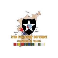 Kiss-Cut Vinyl Decals – Army – Korea Map – 2nd Infantry Div – Second to None w S