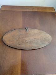 Wood Oval Home Sweet Home Hanging Wall Sign Floral Letters Brown Black 14in