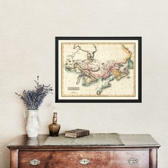 Old Map of Canada 1823 – Vintage Canada Art Wall Decor