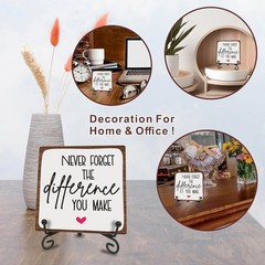 Wooden Sign – Never Forget The Difference You Make