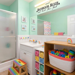 Bathroom Rules Wash Brush Floss Flush Quote Saying Wall Sticker Home Decal Decor
