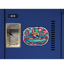 Jacksonville Florida Fridge Magnet or Laptop Sticker