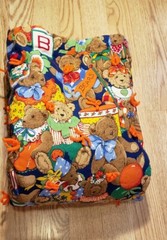 Handmade Blanket Throw Bears Yarn Fringe all over Nice