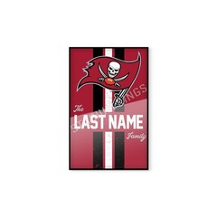 Personalized Buccaneers Family Name Football Poster Art Print- 11×17 inches