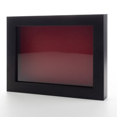 Black 9×12 Wood Shadow Box With Red Acid-Free Backing 11/16 Usable Depth
