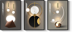 Black and Gold Abstract Wall Art Set – Modern Luxury Decor for Any Room