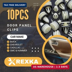 Rexka 10pcs Door Trim Panel Retainer Clip 11519031 Compatible with GM Chevrolet
