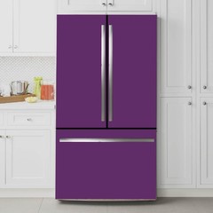 Purple Solid Color Fridge Vinyl Wrap for Modern Kitchens