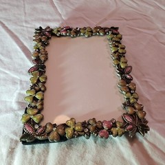 Bijou Picture Frame 4″ x 6″ Clover & Florals Greens and Lavenders