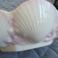 Belleek Ireland Pink Shell Dish NIB