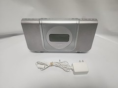 Capello CR25 CD Dual Alarm Clock Gray Radio Sleek Slim AM/FM Portable TESTED