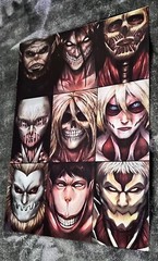 Attack on titan,3D Poster,3D Lenticular Flip Effect,2 Iular Flip Effect,3 In One