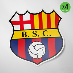 (4 Pack) Barcelona Sporting Club ECUADOR Vinyl Sticker Decal Soccer Guayaquil