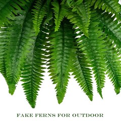 Large Artificial 42 in Boston Fern Bush, Fake Plants for Planter