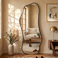 Dorlicecass Irregular Full Length with Stand-Standing Leaning Hanging 62.2″x22.8