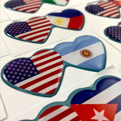 Epoxy resin dome 3d gel sticker Adhesive Crystal Flags
