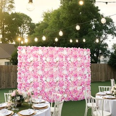Uimoso 3D Flower Wall Panel 12PCS 15×15 in Artificial Floral Mat Wedding Privacy