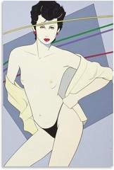 Patrick Nagel Matte Paper Poster Modern Female Illustration Print2Wall Art 24×36