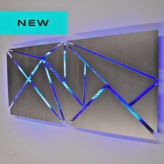Modern Large Geometric Abstract Metal Wall Art LED Decor Painting – Brian Jones