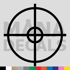 Cross Hairs Vinyl Die Cut Decal Sticker – Sight Aim Sniper Rifle Gun