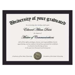 upsimples Certificate Frame with Clear Plexiglass, 8.5 by 11 8.5×11, Black