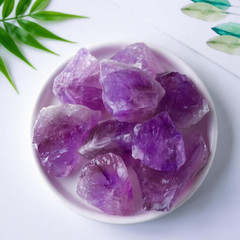 Purple Rough Stone Style Aroma Diffuser Rocks Fish Tank Decor 500g