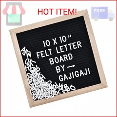 Felt Letter Board with 294 Letters, Numbers, Symbols – 10×10 inch Changeable Mes