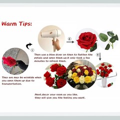 Red Fake Roses Artificial Flowers 10 Pcs Fake Artificial Roses Silk Flowers …