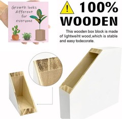 Pink Inspirational Wood Block Sign,Growth Looks Different for Everyone