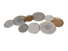MAICOSY Legion Multi-colored Geometric Metal Discs Wall Decor